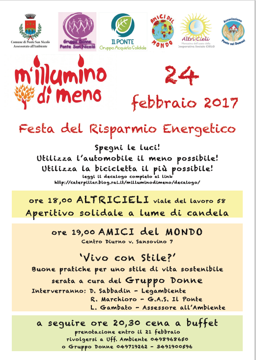 m'illumino di meno 2017